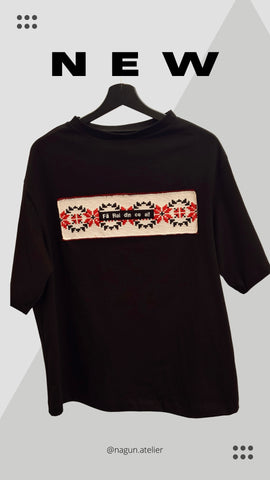 Tricou “Fă Rai din ce ai!” cu detalii tradiționale unisex