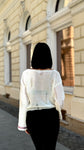 Bluza ivory knit scurta