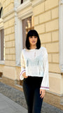 Bluza ivory knit scurta