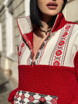 Hanorac DOR Red cu țesătură tradițională