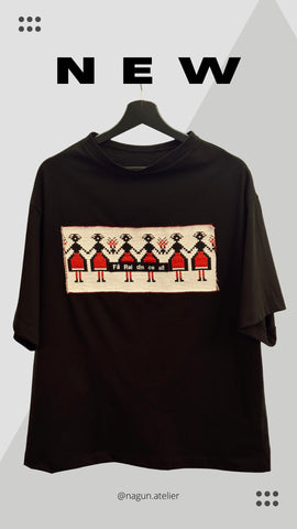 Tricou “Fă Rai din ce ai!” cu detalii tradiționale