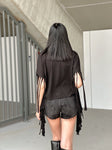 Tricou LOLO negru scurt